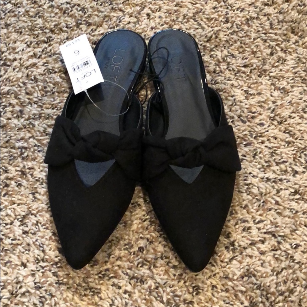 LOFT Black Slip on Flats